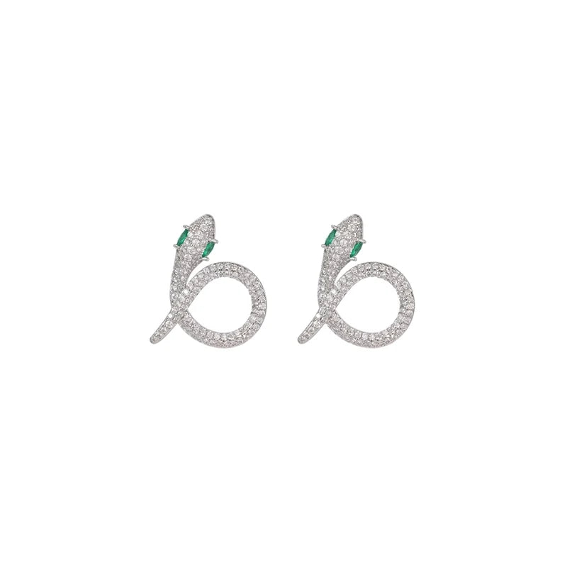 Emerald Serpent Earrings