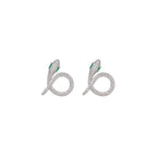 Emerald Serpent Earrings