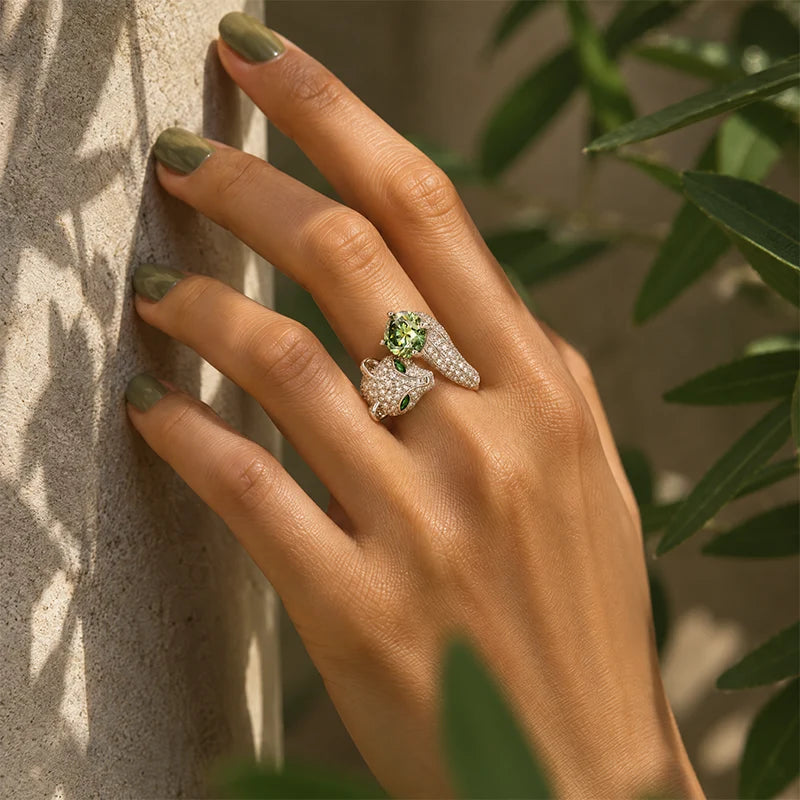 Sterling Silver Jaguar Ring