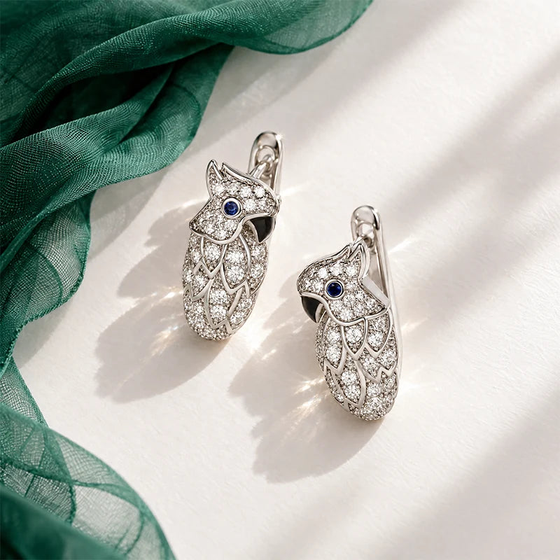 Untamed Parrot Huggie Earrings