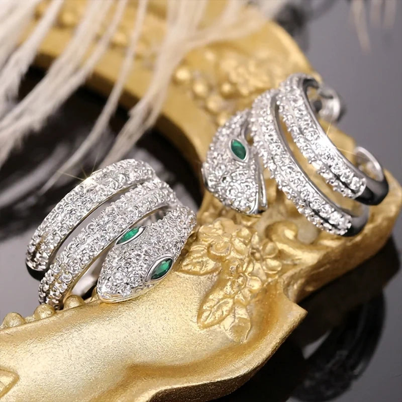 Pavé Serpent Earrings