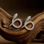 Emerald Serpent Earrings